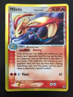 Pokemon Milotic Delta Species 5/101 Ex Dragon Frontiers Reverse Holo Rare - Exc - Image 1