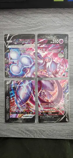 Mewtwo V-UNION [Set of 4] SWSH: Sword & Shield Promo Cards Holo Near Mint - Image 1