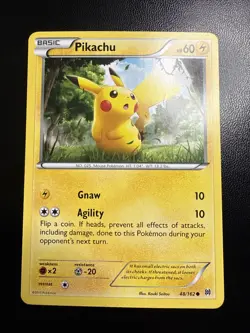 Pikachu 48/162 Common XY BREAKthrough Pokemon Card - Image 1