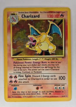 Charizard Base Set 4/102 Holo Rare 1999 WOTC Pokemon Card MP - Image 1