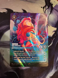 Lorcana Mufasa - Ruler of Pride Rock (Enchanted) NM Holofoil Shimmering Skies - Image 1