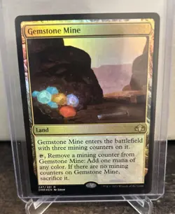 Gemstone Mine Dominaria Remastered Foil Rare Land 247/261 2023 Brom MTG NM - Image 1