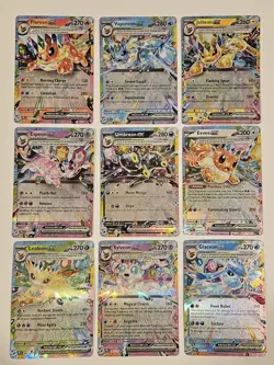 Pokemon Prismatic Evolutions Eeveelution EX Complete Double Rare Set NM/M - Image 1