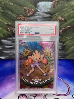 2000 Topps Chrome Hitmonchan #107 PSA 9 Pokemon T.V. - Image 1