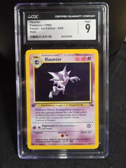 Pokemon 1st Edition Haunter | Vintage Holo Rare #6/62 | CGC 9 MINT WOTC - Image 1