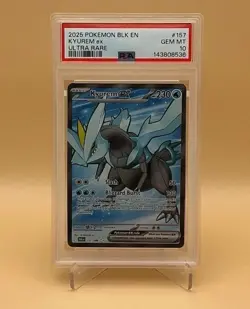 2025 POKEMON BLK EN-BLACK BOLT ULTRA RARE #157 KYUREM EX PSA 10 - Image 1