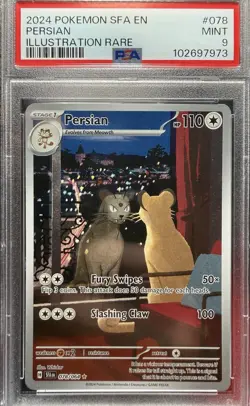 The Pokemon Company PSA 9 Persian 078/064 Sv: Shrouded Fable IR Holo EN 2024 - Image 1