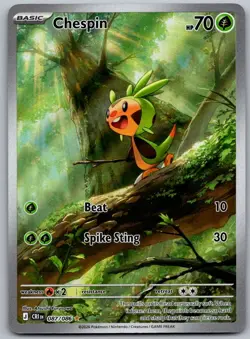 Chespin 087/086 Holo Illustration Rare Chaos Rising Pokemon Near Mint - Image 1