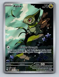 Pokemon TCG Axew Holo Illustration Rare SV: Black Bolt 145/086 - Image 1