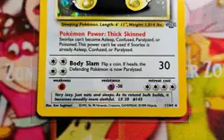 Snorlax 11/64 Holo Rare Jungle Pokemon LP+ - Image 3
