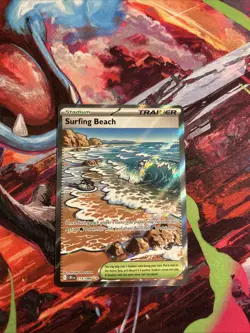 Pokemon Chaos Rising Surfing Beach 114/086 Holo Ultra Rare English NM - Image 1