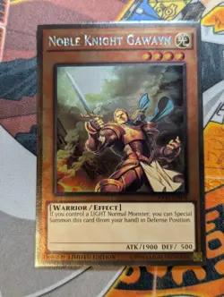 Noble Knight Gawayn - NKRT-EN004 - Platinum Rare Limited Edition Yugioh - Image 1