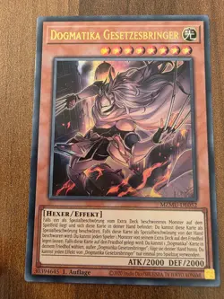 Yu-Gi-Oh! MZMU-DE052 Dogmatika Gesetzesbringer Ultra Rare 1st NM - Image 1