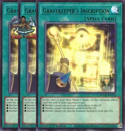 Yugioh! 3x Gravekeeper's Inscription BLGG-EN121 Ultra Rare 1st Ed NM - Image 1