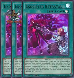 Yugioh! 3x Exosister Betrayal BLGG-EN130 Ultra Rare 1st Ed NM - Image 1