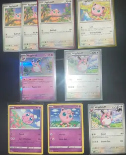 Jigglypuff & Wigglytuff 9x Pokemon Card Lot - SWSH+SV+ME - Holo & Regular - NM/M - Image 1