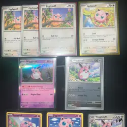 Jigglypuff & Wigglytuff 9x Pokemon Card Lot - SWSH+SV+ME - Holo & Regular - NM/M - Image 4