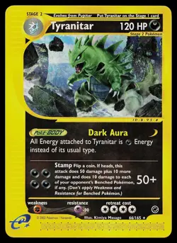 Pokemon Card - Tyranitar Expedition Base Set 66/165 Rare - Image 1