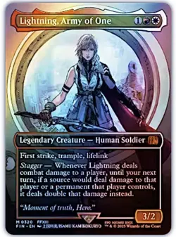 NM FOIL - Lightning, Army of One (Borderless) (0320) - MTG: Final Fantasy - Image 1