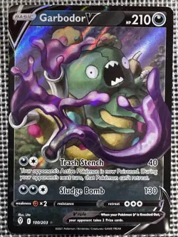Garbodor V Evolving Skies 100/203 Pokemon Card - Image 1