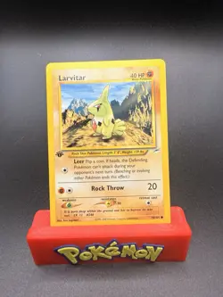 Larvitar 70/105 Pokemon TCG 1st Edition Neo Destiny NM Vintage 2002 Card - Image 1