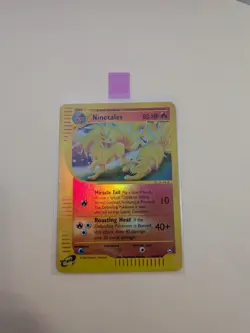 2002 Pokemon Ninetales 25/147 Aquapolis Reverse Holo Pokemon Card LP - Image 1