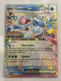 Glaceon ex - (Prismatic Evolutions Stamp) 026/131 Miscellaneous Cards & Products - Image 1