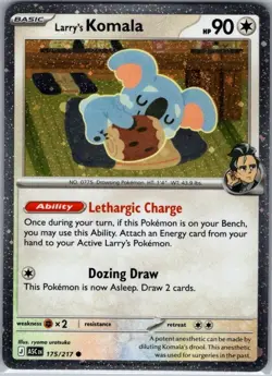 Larry's Komala - (Cosmo Holo) 175/217 - Pokemon Card - NM - Image 1