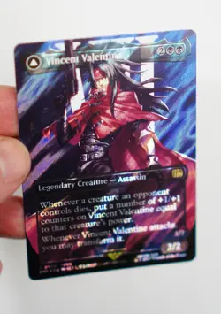 Vincent Valentine Assassin Final Fantasy MTG ~ #528 Borderless NM Surge Foil - Image 2