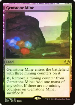 Magic The Gathering MTG GEMSTONE MINE FOIL Dominaria Remastered NM Near Mint - Image 1