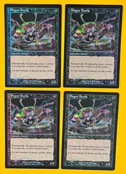MTG PLAGUE BEETLE (Foil) (x4) Urza's Legacy (OldManMTG 012-520) - Image 1