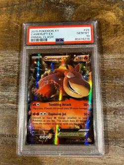 POKEMON 2015 XY Primal Clash CAMERUPT EX #29 PSA 10 Gem Mint RARE - Image 1