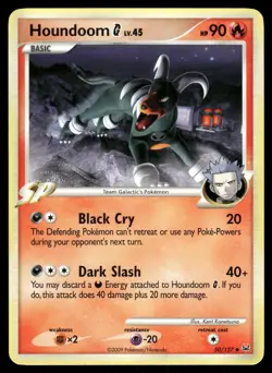 Houndoom G 50/127 Uncommon Platinum Pokemon Moderately Played - Image 1
