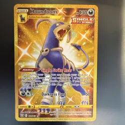 Pokemon Houndoom Secret Rare Holo 179/163 Single Strike Battle Styles 130 HP - Image 1
