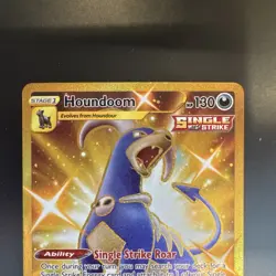 Pokemon Houndoom Secret Rare Holo 179/163 Single Strike Battle Styles 130 HP - Image 4