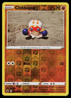 CLOBBOPUS 091/198 COMMON CHILLING REIGN POKEMON REVERSE HOLO NM - Image 1