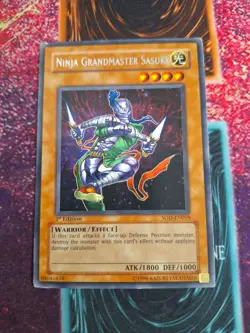 Yu-Gi-Oh! TCG Ninja Grandmaster Sasuke SOD-EN019 Rare 1st Edition Lightly Played - Image 1
