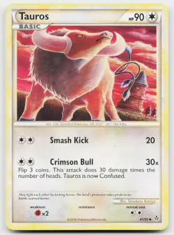 Tauros 41/95 Uncommon HGSS Unleashed Pokemon Near Mint - Image 1