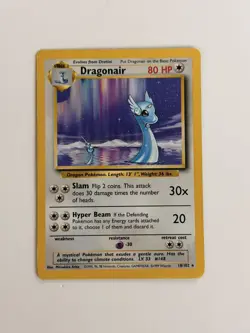 Pokemon TCG Dragonair Base Set 18/102 Regular Unlimited Rare 1999 Vintage LP * - Image 1