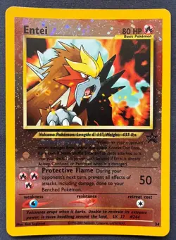 Pokemon TCG Entei 34 Black Star Promo Reverse Holo Rare Vintage - Image 1