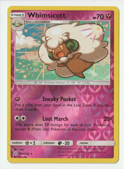 Whimsicott 148/236 - Cosmic Eclipse - Reverse Holo - Pokemon TCG - LP - Image 1