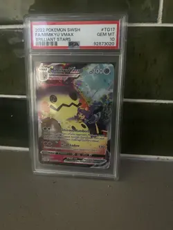 Pokemon Mimikyu VMAX TG17/TG30 Brilliant Stars Trainer Gallery Holo PSA 10 2022 - Image 1
