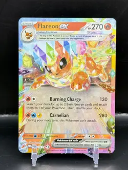 Flareon ex 014/131 Sv: Prismatic Evolutions Holo Pokemon TCG NM+ Double Rare - Image 1