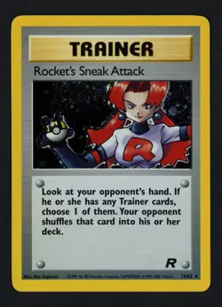 Rocket's Sneak Attack 16/82 Team Rocket Unlimited Holo Rare Pokemon TCG - Image 1