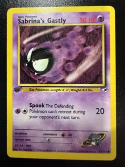 Sabrina's Gastly 93/132 - Regular - Gym Heroes 1st Edition - Pokemon TCG NM - Image 1
