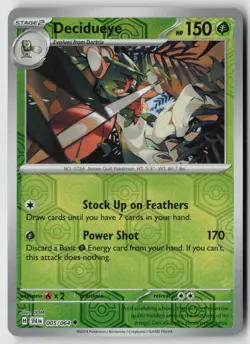 Decidueye 005/064 Uncommon Shrouded Fable Pokemon Reverse Holo Near Mint - Image 1