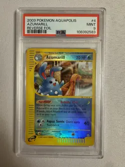 2003 Pokemon - Azumarill Reverse Holo Rare E Reader Aquapolis 4/147 PSA 9 Mint! - Image 2