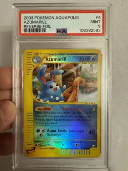 2003 Pokemon - Azumarill Reverse Holo Rare E Reader Aquapolis 4/147 PSA 9 Mint! - Image 3