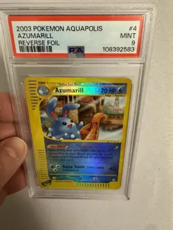 2003 Pokemon - Azumarill Reverse Holo Rare E Reader Aquapolis 4/147 PSA 9 Mint! - Image 5