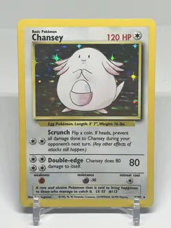 Wizards of the Coast Chansey Base Set Holo Rare 3/102 120 LP English 1999 - Image 1